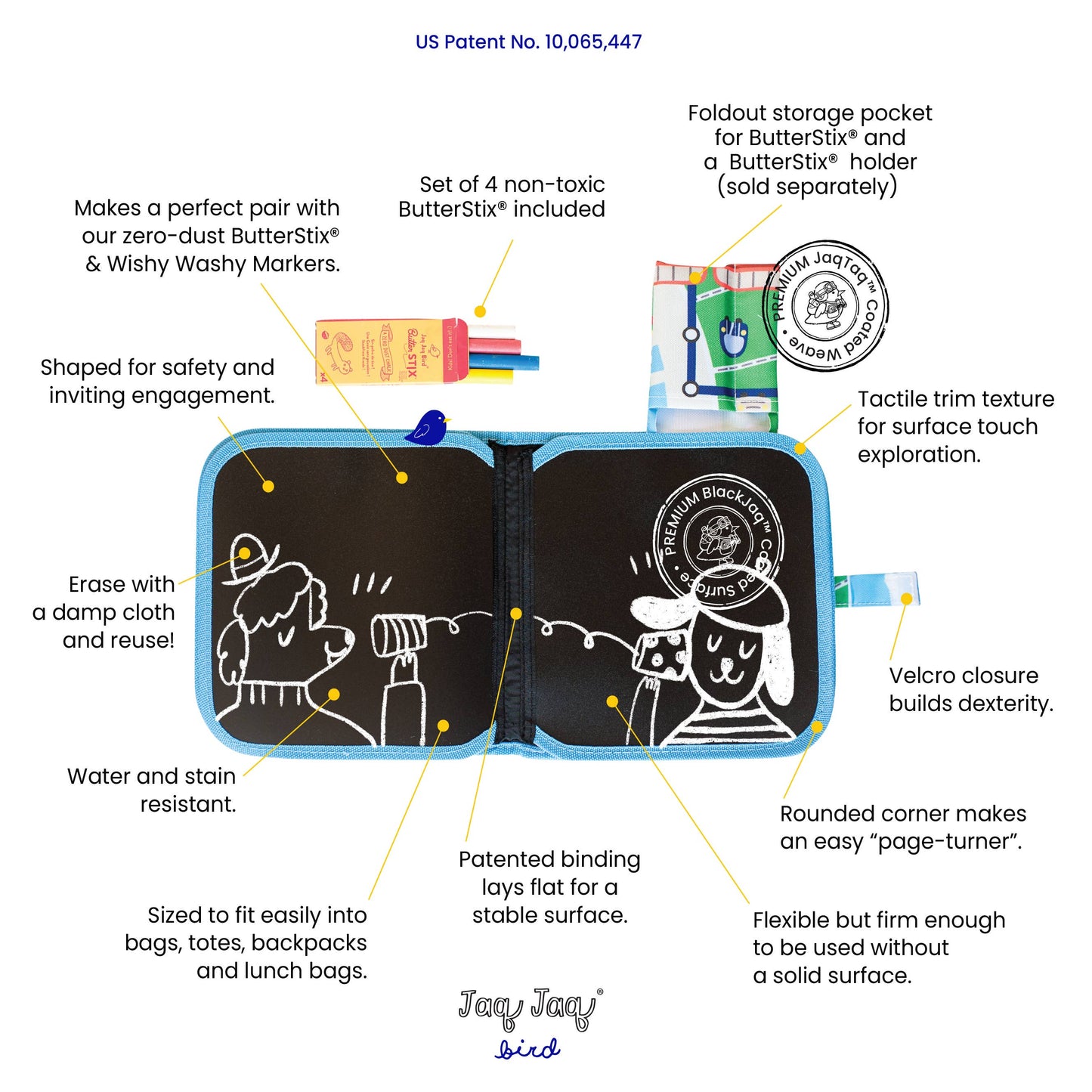 Jaq Jaq Bird - Submarine Activity Dry Erase Book