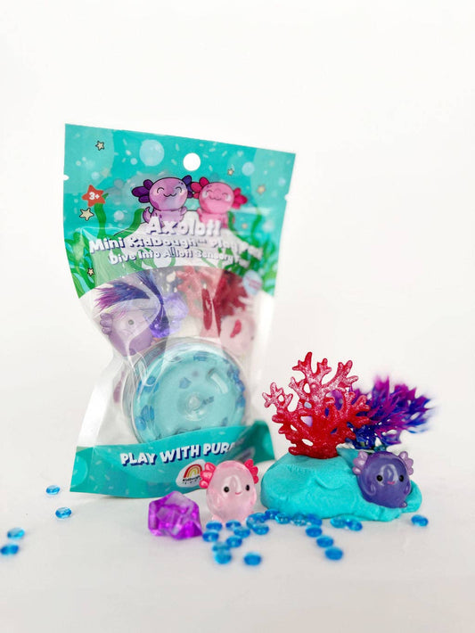 Earth Grown KidDoughs (KidDoughs by EGKD) - Axolotl Mini Play Pack