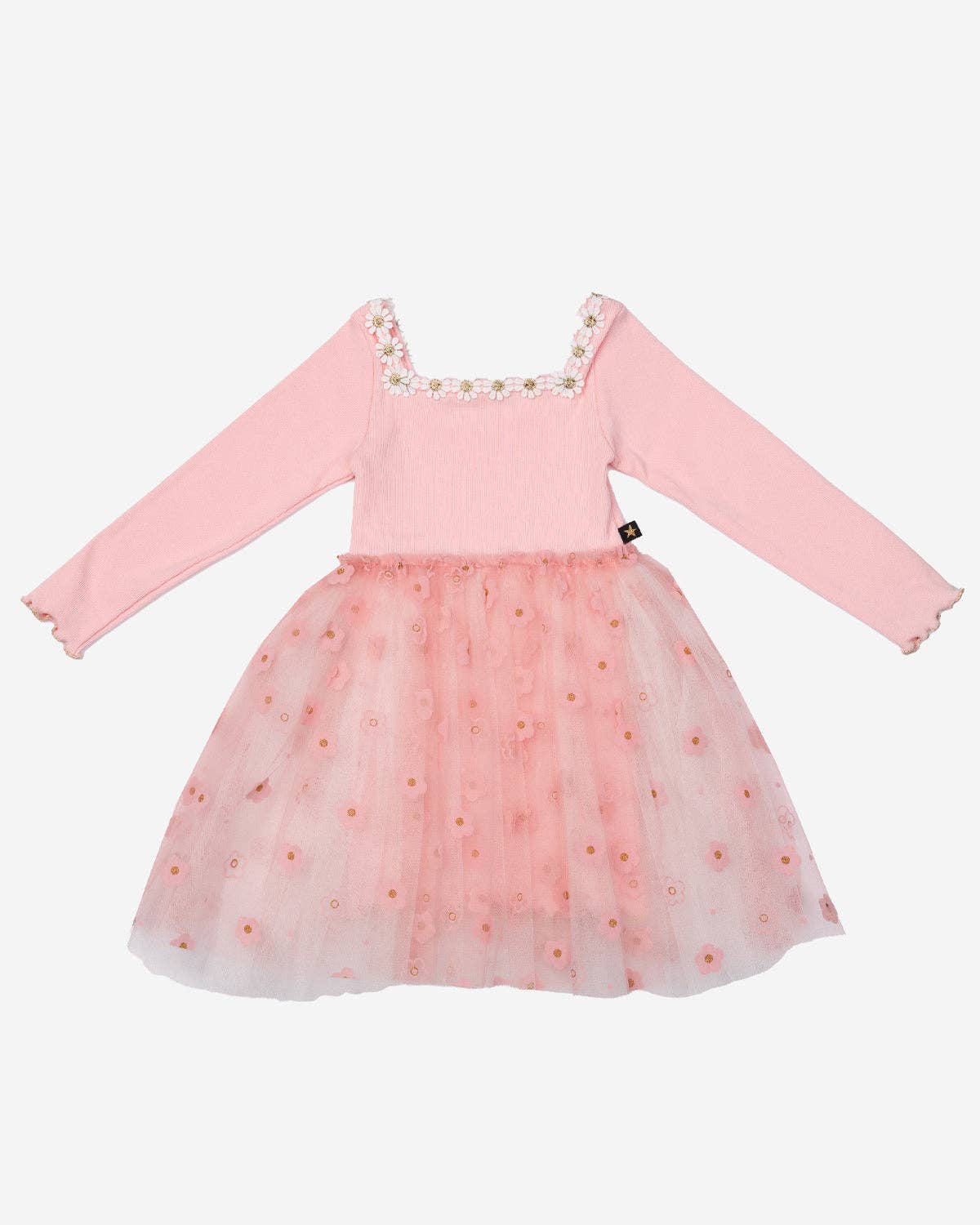 Petite Hailey - Flower Lace Tutu Dress: White / 4