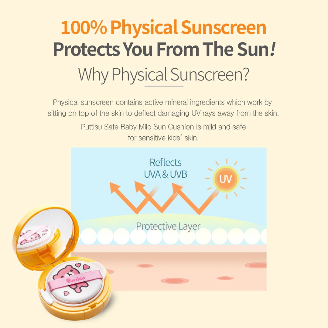Puttisu - SUN CUSHION- Safe Baby Mild Sunscreen SPF 50+