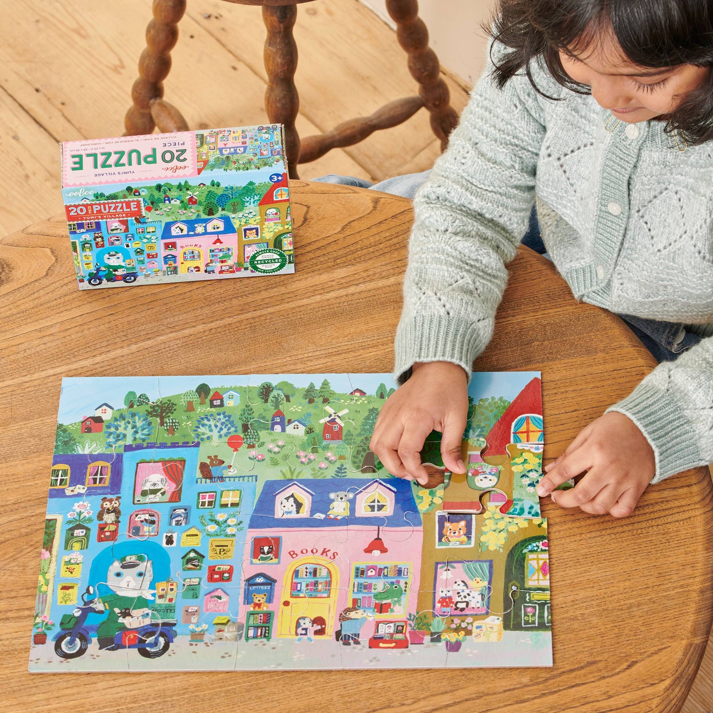 eeBoo - Yumi's Village 20 Piece Puzzle