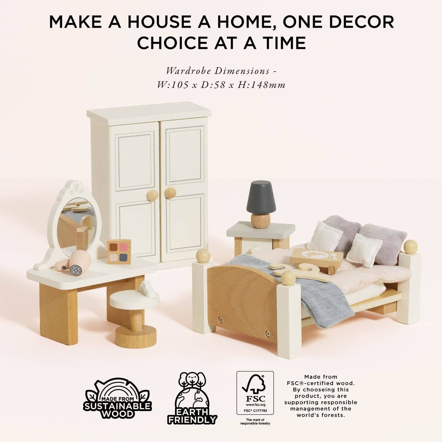 Le Toy Van, Inc. - Wooden Dolls House Bedroom