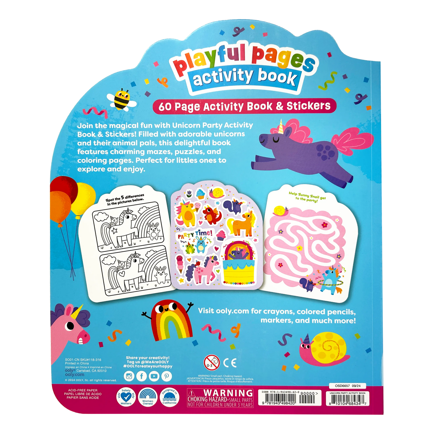 OOLY - Playful Pages Activity Book - Unicorn Party!