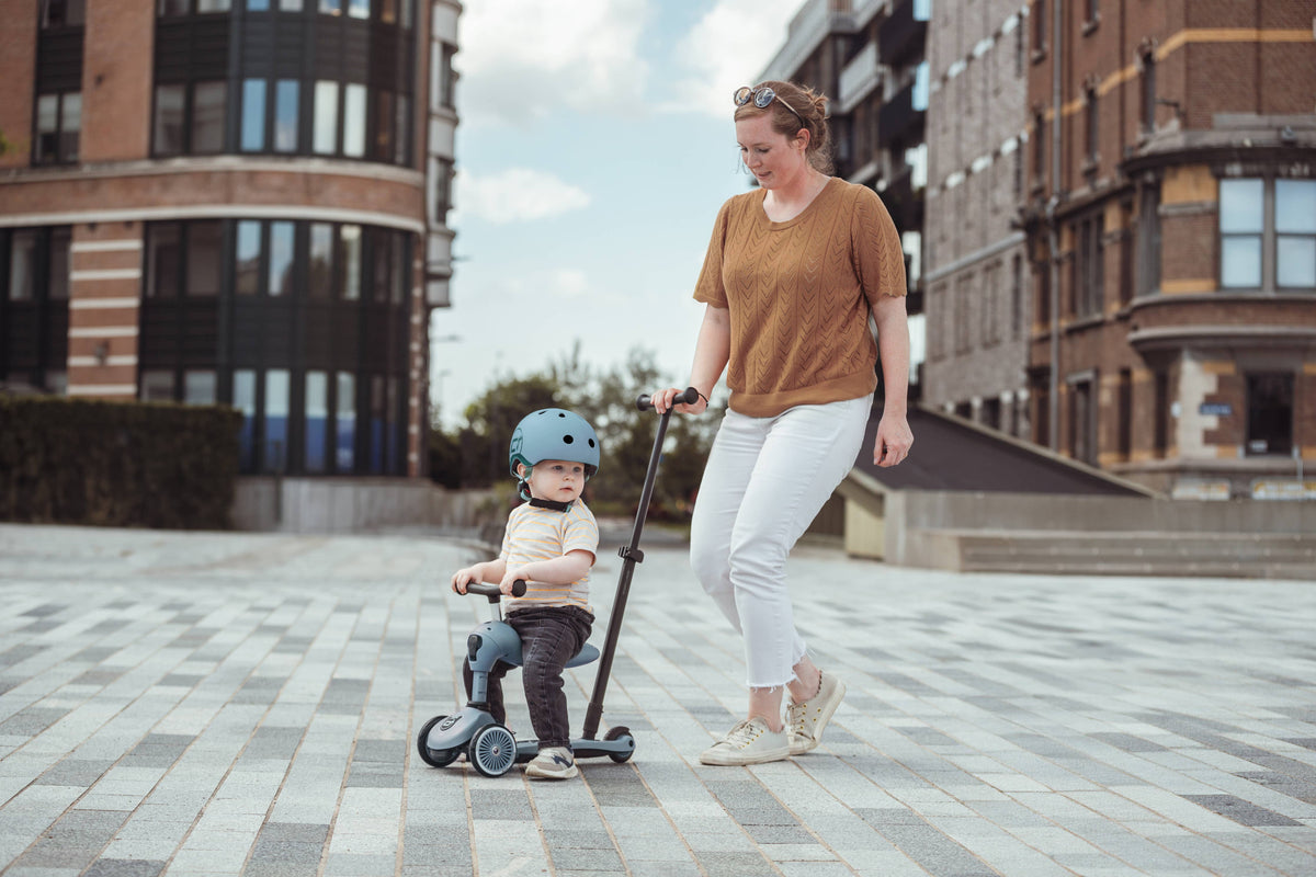 Scoot & Ride - HighwayKick 1 Push & Go Scooter and Ride On Toy: Ash