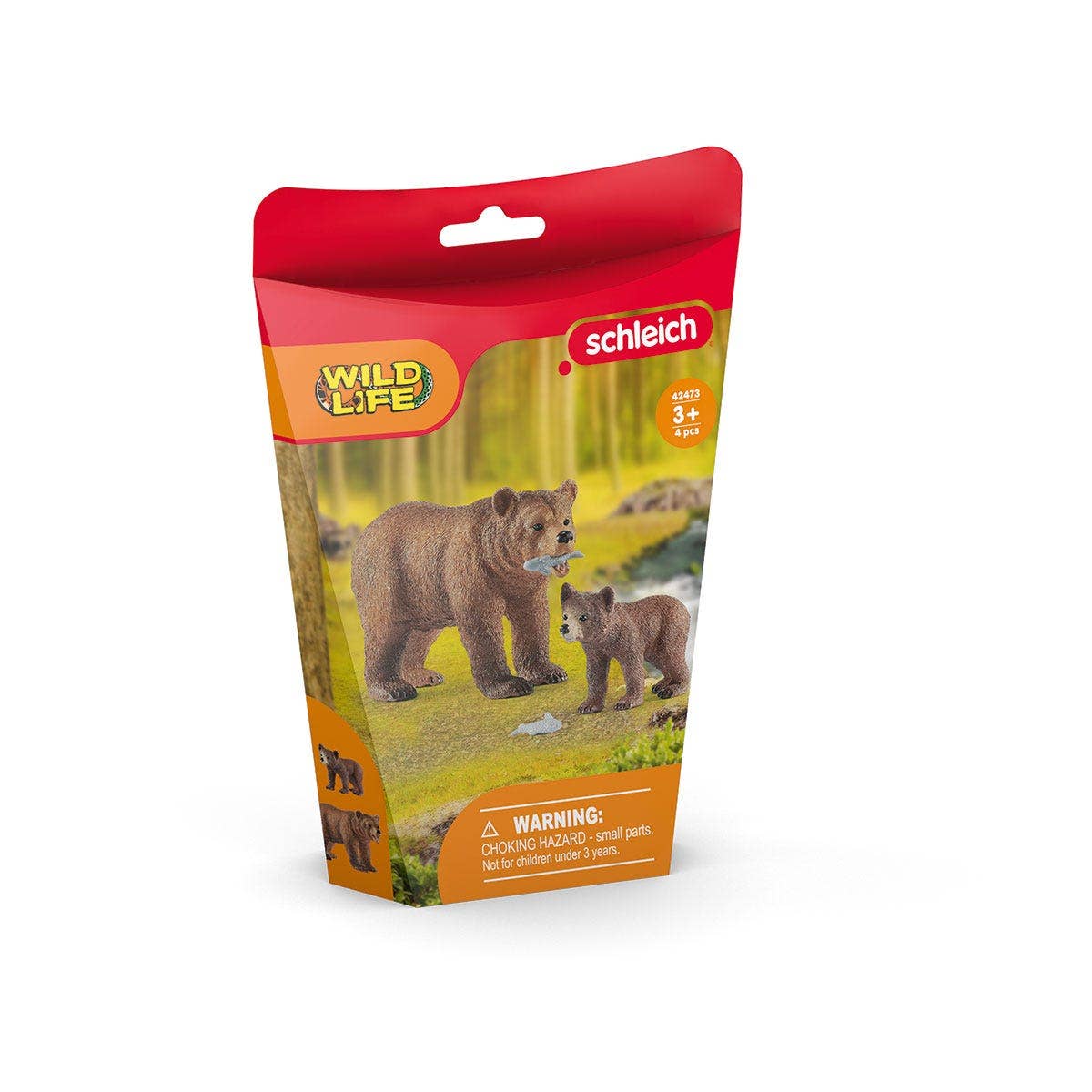 Schleich - Grizzly Bear Mother With Cub Wild Animals Playset