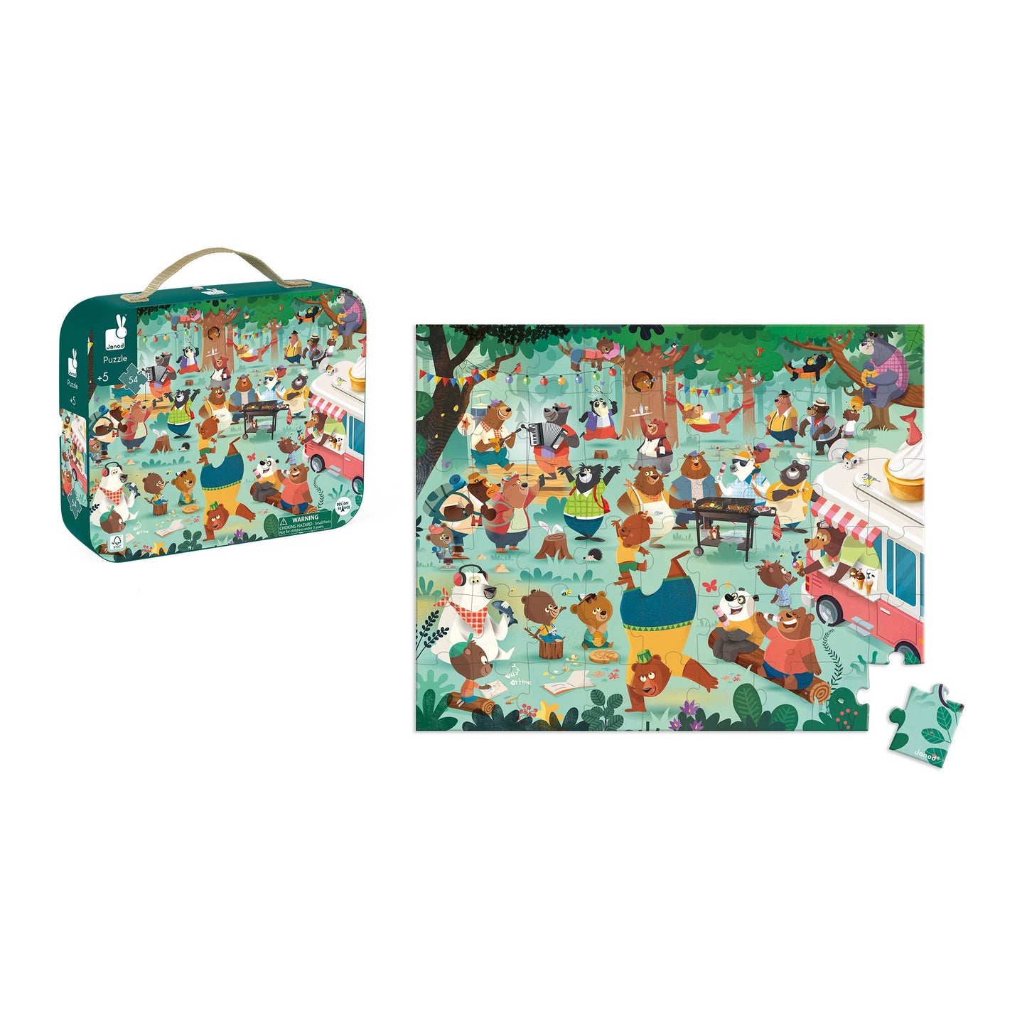 Janod - Puzzle - Family Bears - 54 Pcs
