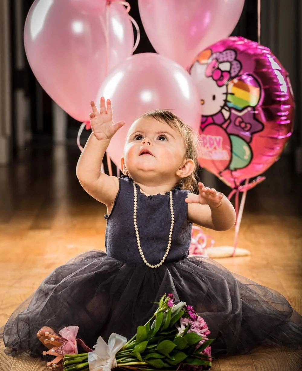 Petite Hailey - PH Star Tutu Dress : Charcoal / 8