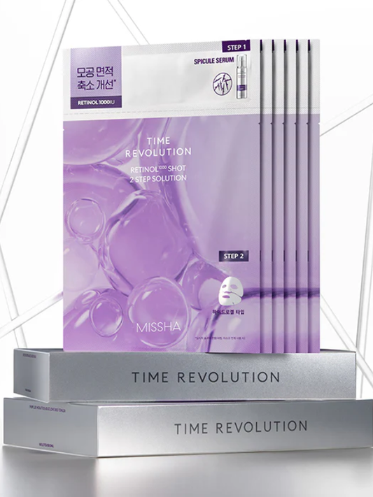 Exod International - MISSHA Time Revolution Retinol 1000 Shot 2 Step Solution Mask