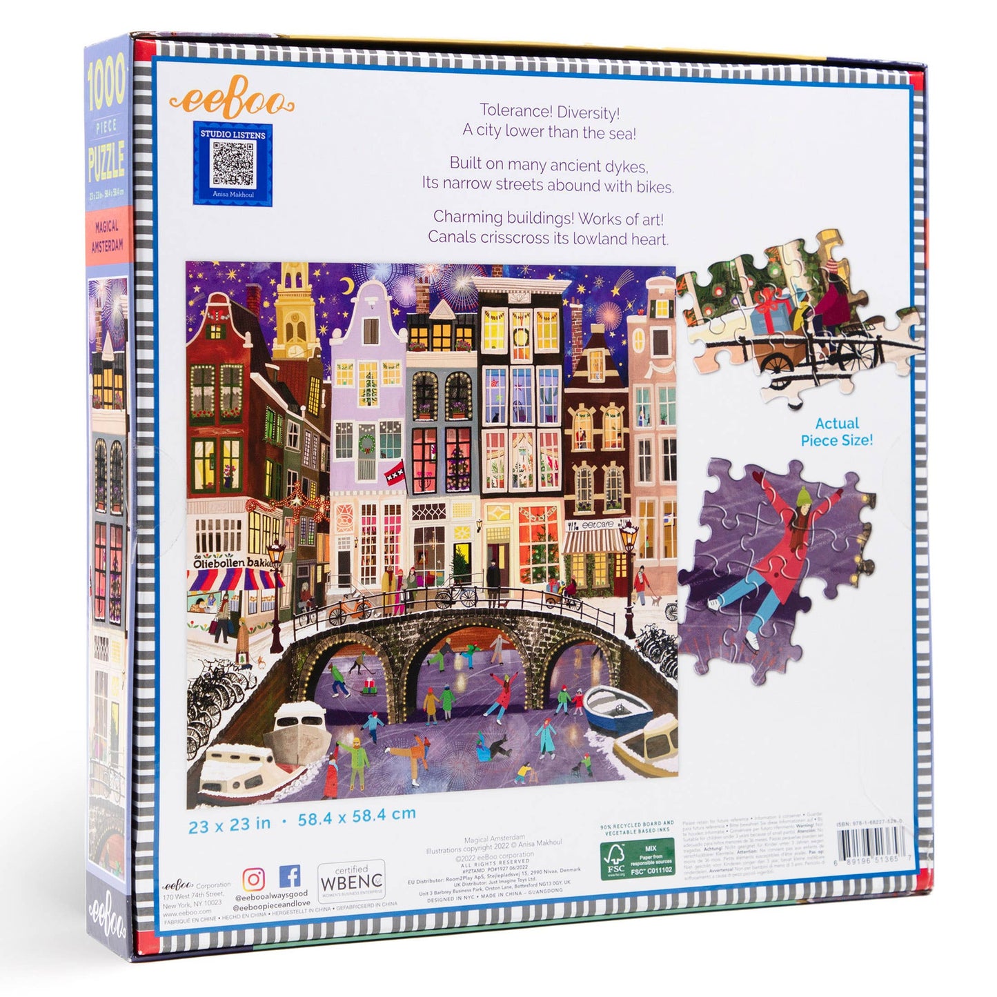 eeBoo - Magical Amsterdam 1000 Piece Puzzle *HOLIDAY*