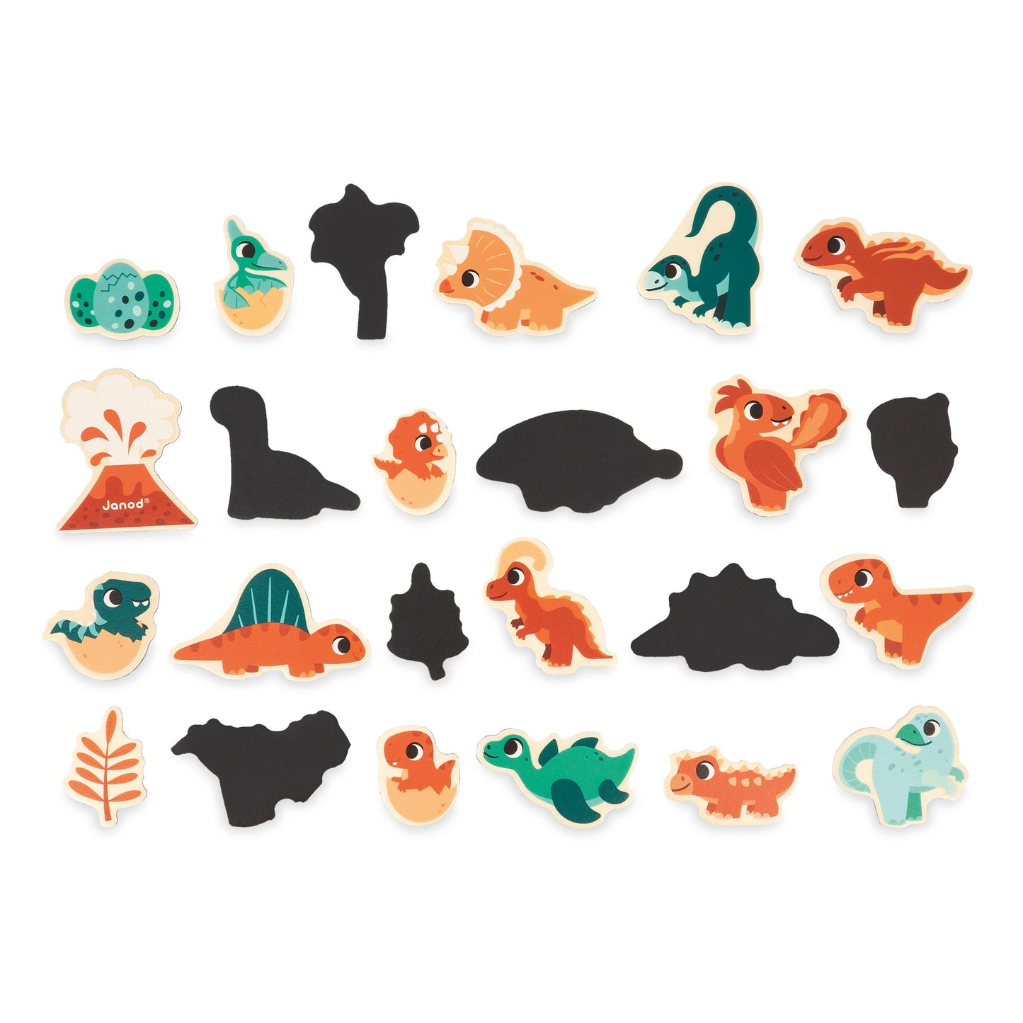 Janod - Dino - Dino Magnets - 24 Pieces..