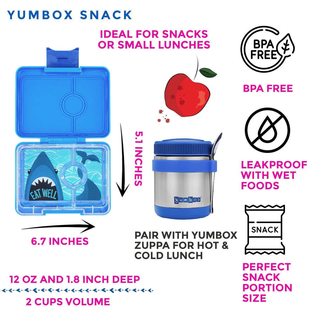 Yumbox - Yumbox Snack - Small Size Bento Lunch Box: Glitter Princess Purple