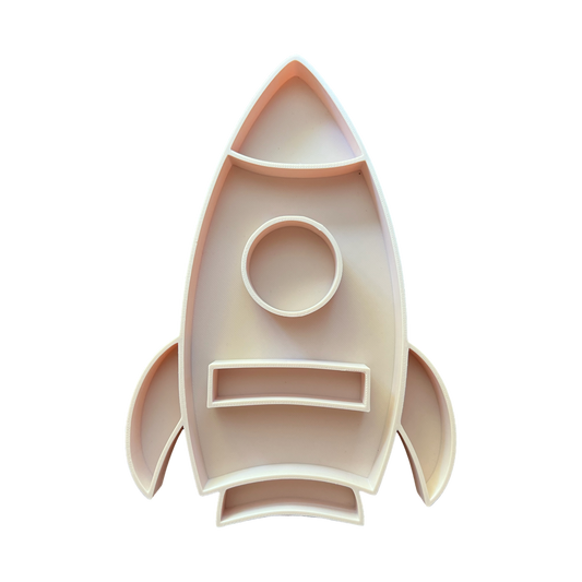 CJECOPLAY INC. - Space Rocket EcoTray: White / Mini Size (10cm)