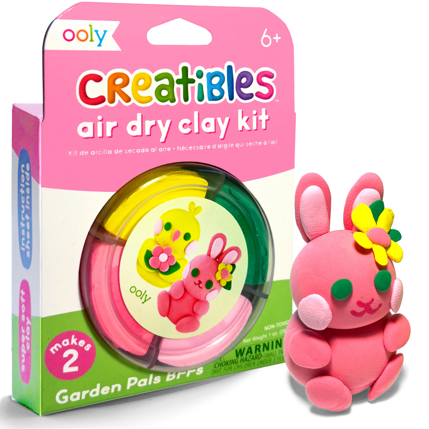 OOLY - Creatibles: Air Dry Clay BFFs Kit - Garden Pals (Set of 4 Co