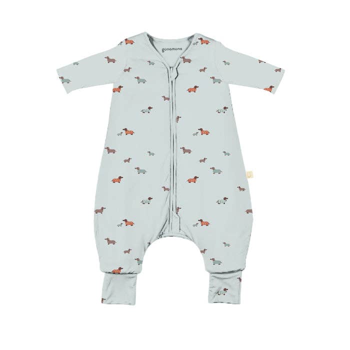 gunamuna - FW25 LONG SLEEVE FOOTIE SLEEP BAG: Woof / 18-36M / 2.5