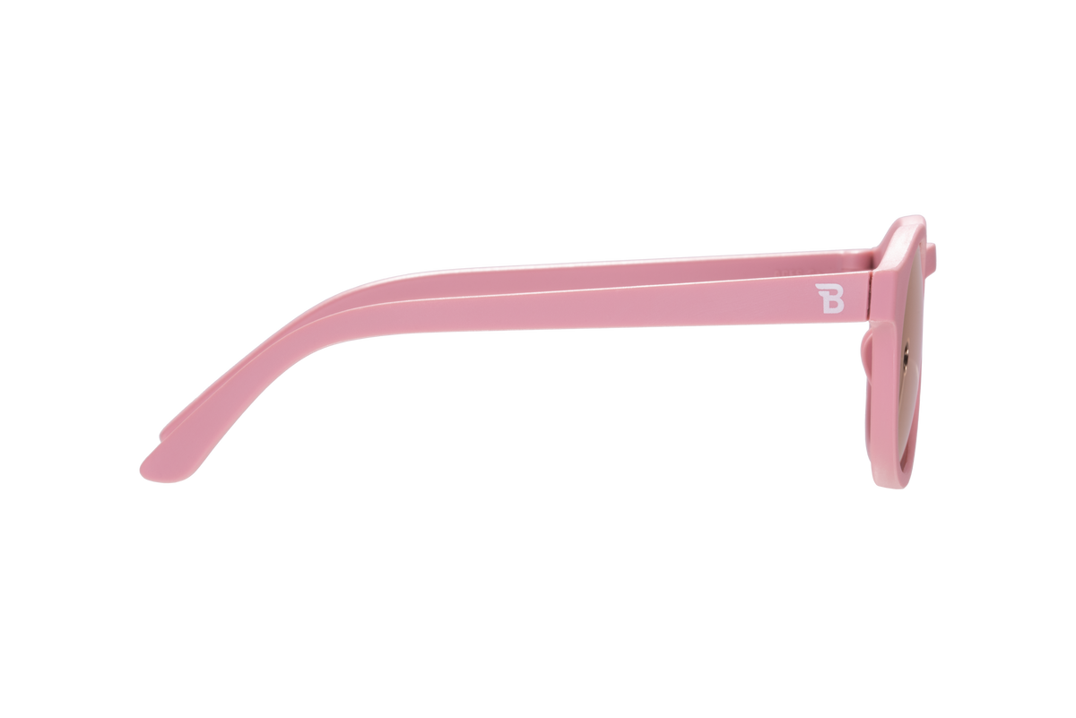 Babiators - Pretty in Pink Polarized Keyhole Sunglasses w/ Mirrored Lens: Ages 3-5