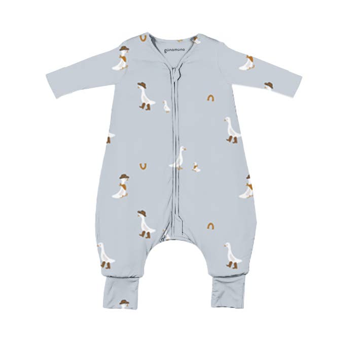 gunamuna - SS26 LONG SLEEVE FOOTIE SLEEP BAG : Ocean / 18-36M / 1.0