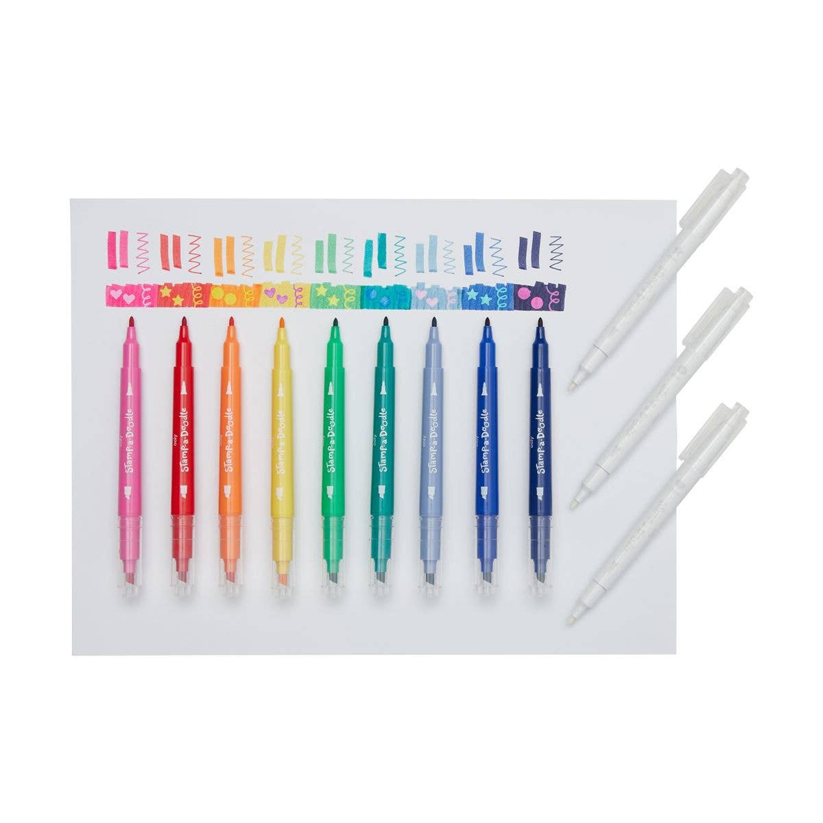 OOLY - Stamp-A-Doodle Double-Ended Markers - Set of 12