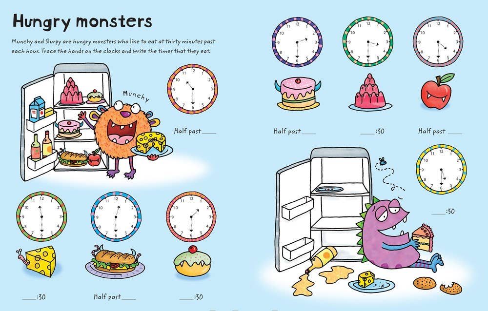 HarperCollins - Wipe-clean Telling the Time : Usborne