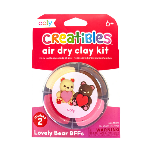 OOLY - Creatibles: Air Dry Clay BFFs Kit - Lovely Bears (Set of 4 C