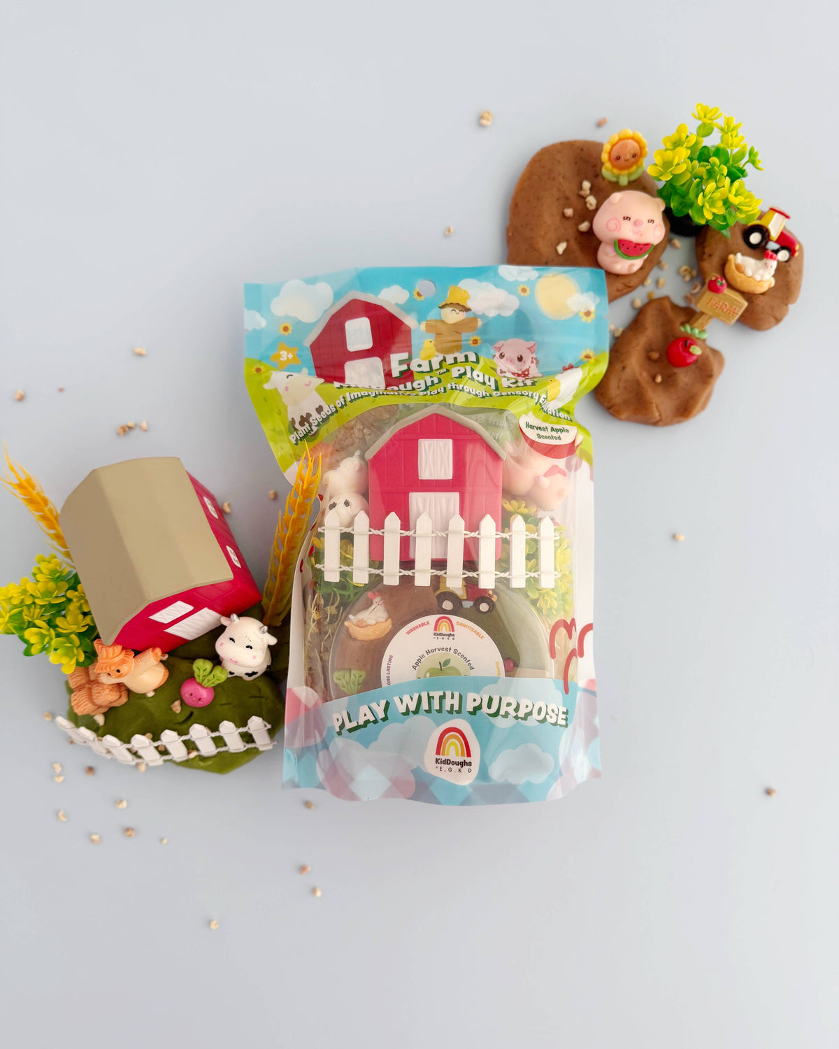 Earth Grown KidDoughs (KidDoughs by EGKD) - Farm KidDough Play Kit