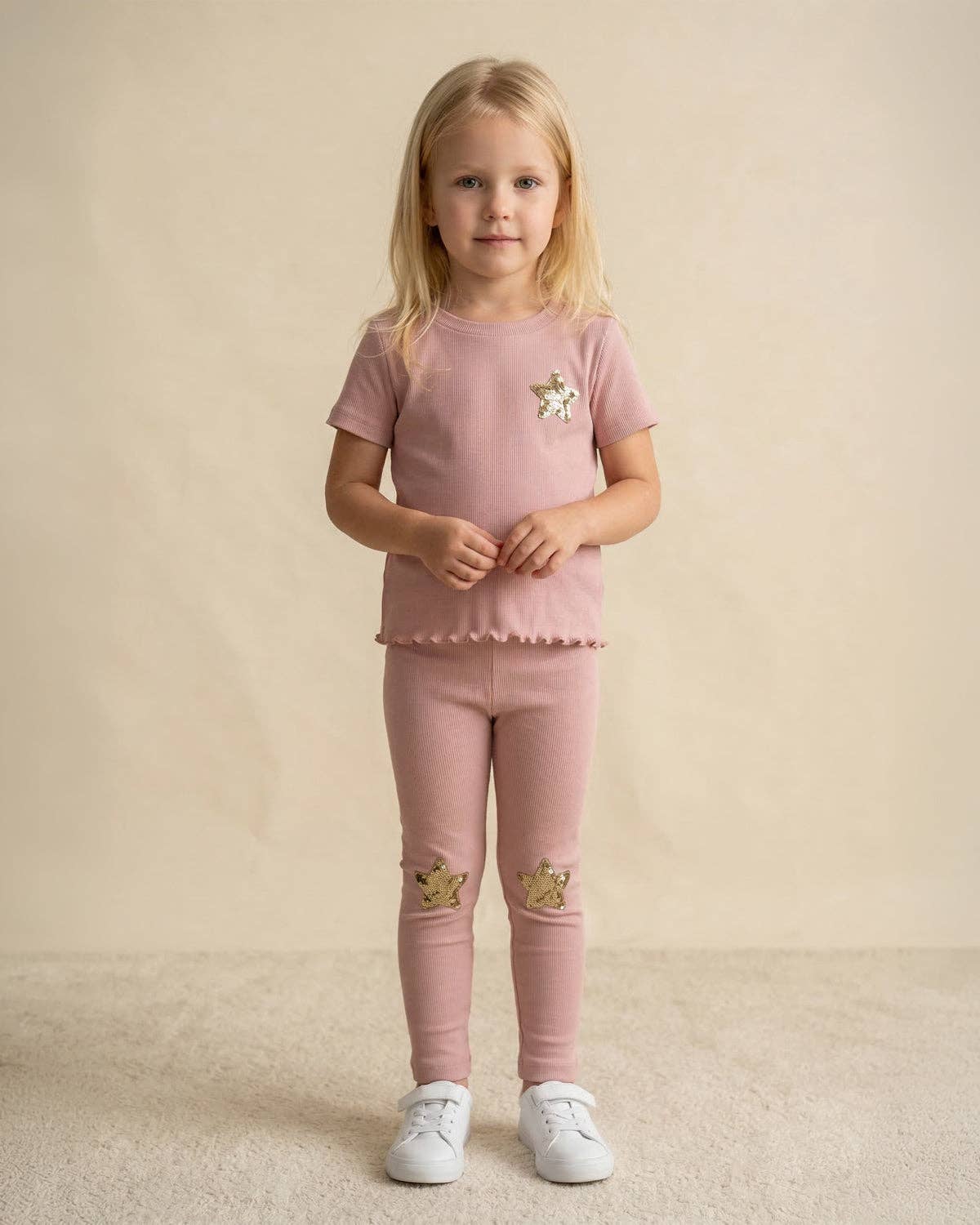 Petite Hailey - Hailey Star Leggings: Peach / 8