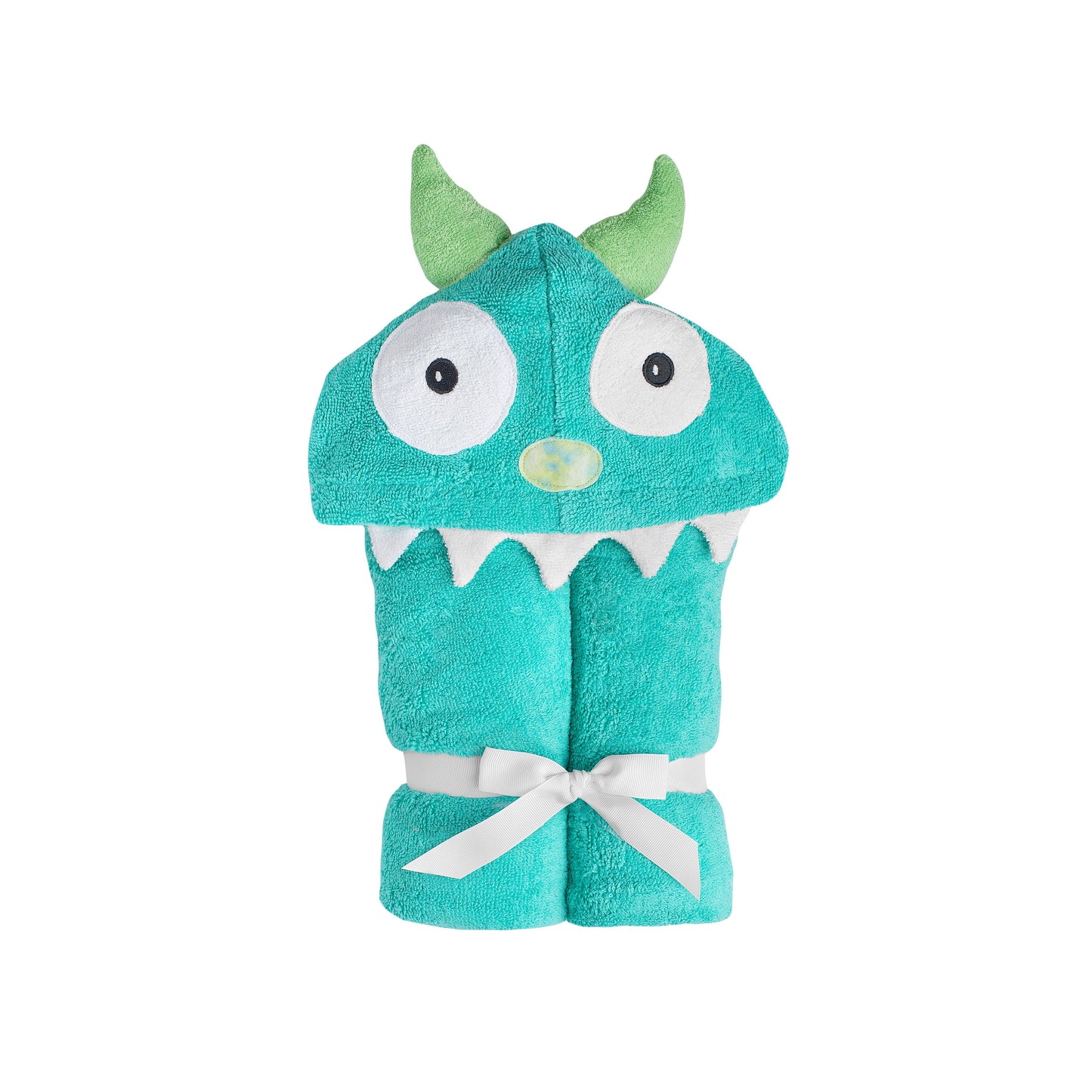 Yikes Twins - Monster Hooded Towel Turquoise for toddlers ages 2 to 8 yrs