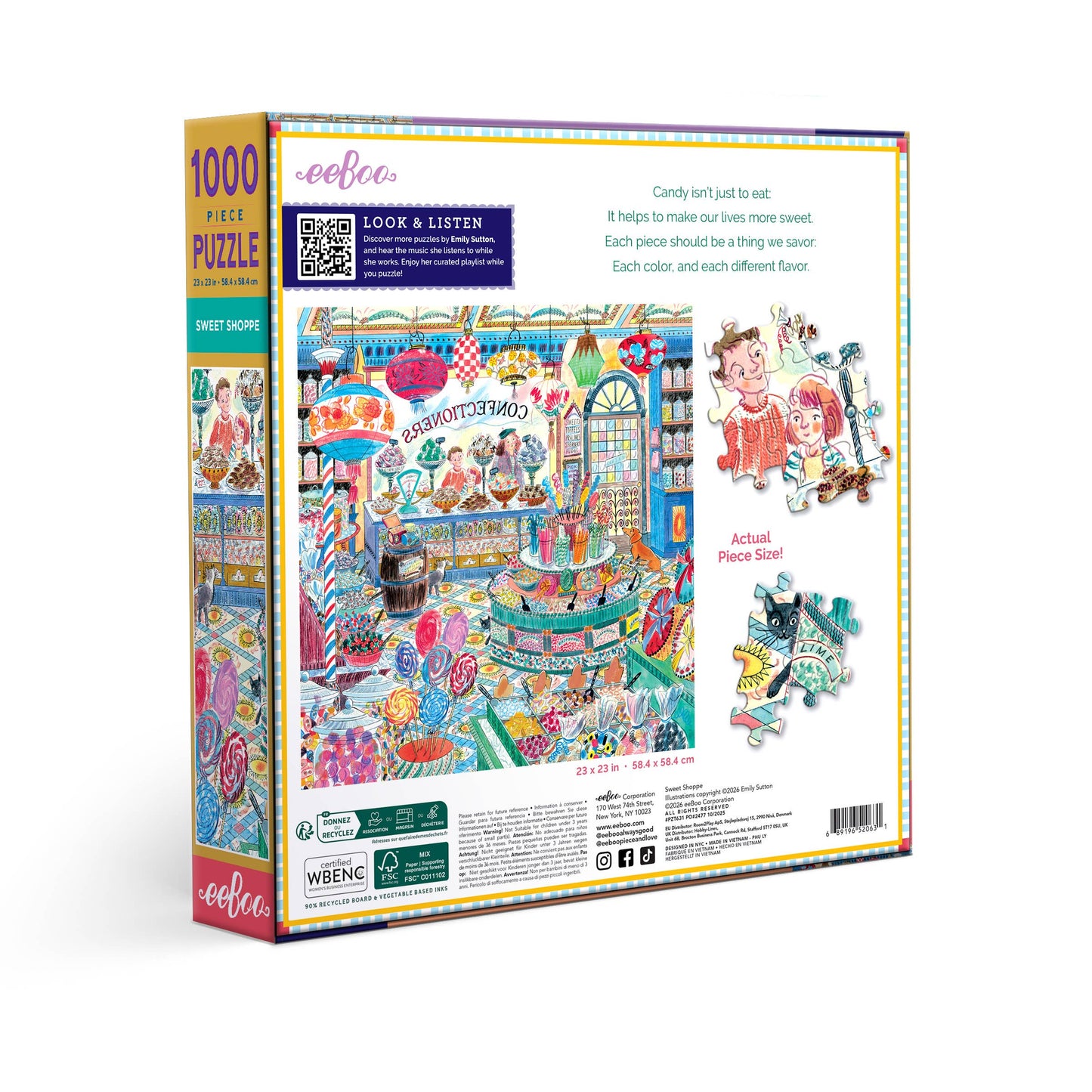 eeBoo - Sweet Shoppe 1000 Piece Puzzle