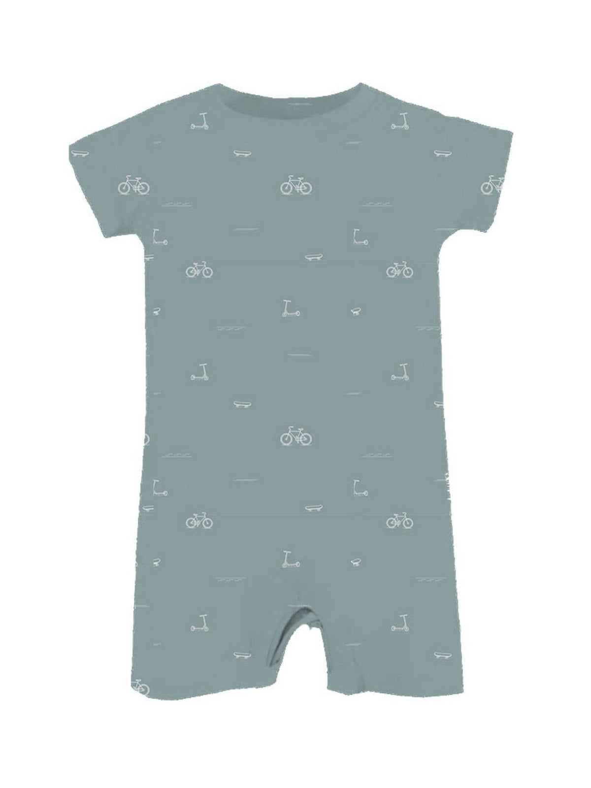 gunamuna - SS26 COTTON SHORTIE ROMPER : Blue Stripe / 12-18months