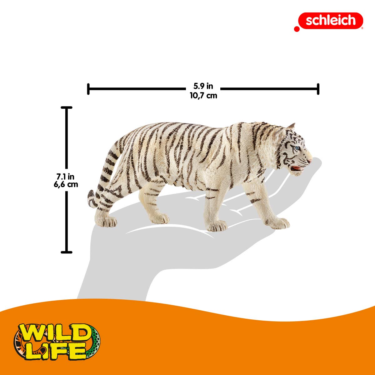 Schleich - Tiger, White Animal Toy