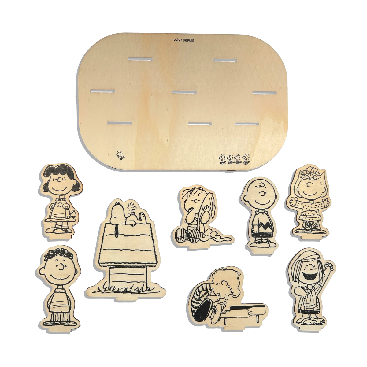 OOLY - OOLY x Peanuts: Color-in' Wooden Scene Kit