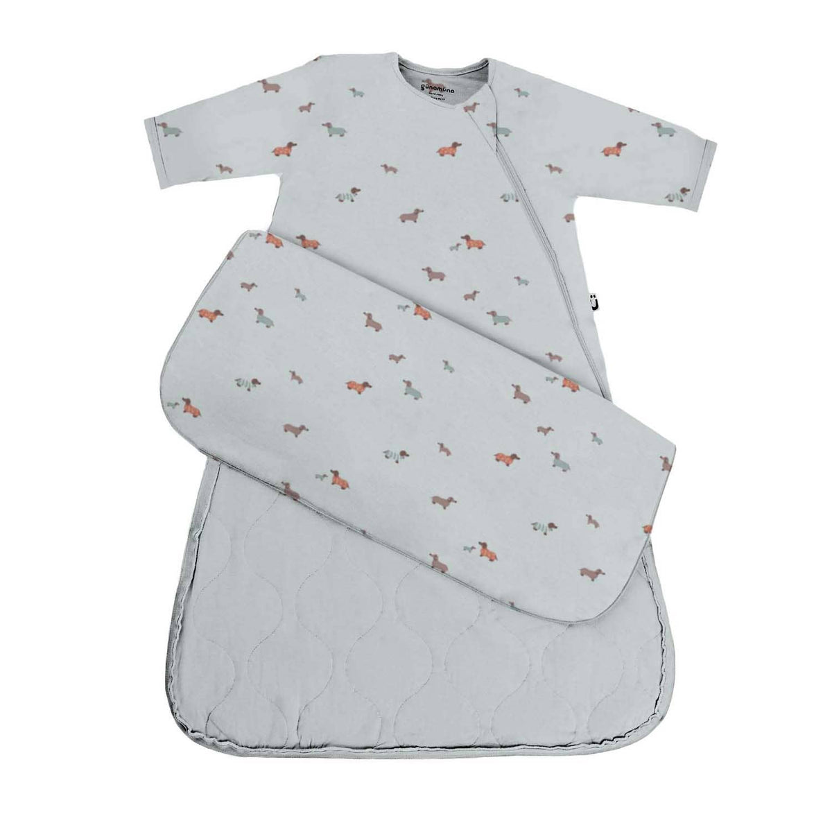 gunamuna - FW26 Long Sleeve Sleep Sack 2.5: Woof / 24-36m