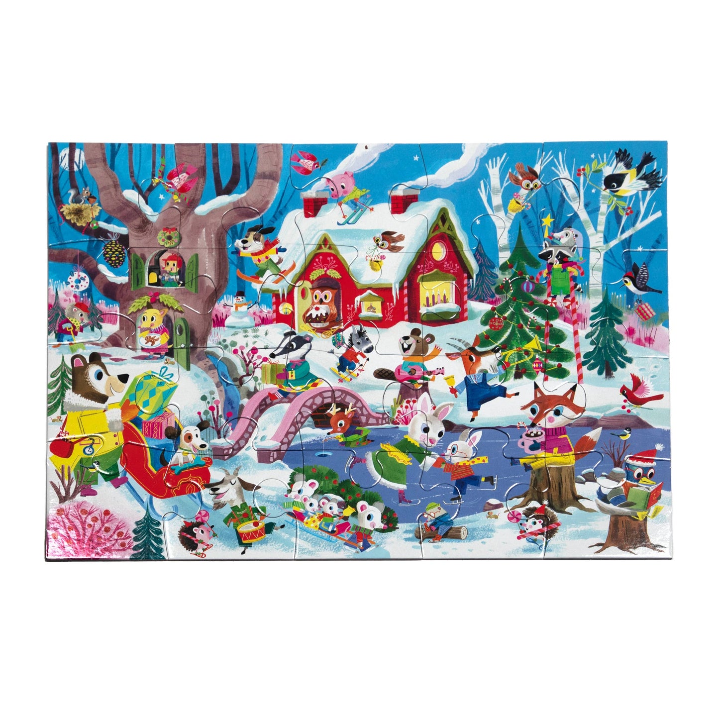 eeBoo - Woodland Winter 20 Piece Puzzle *HOLIDAY*