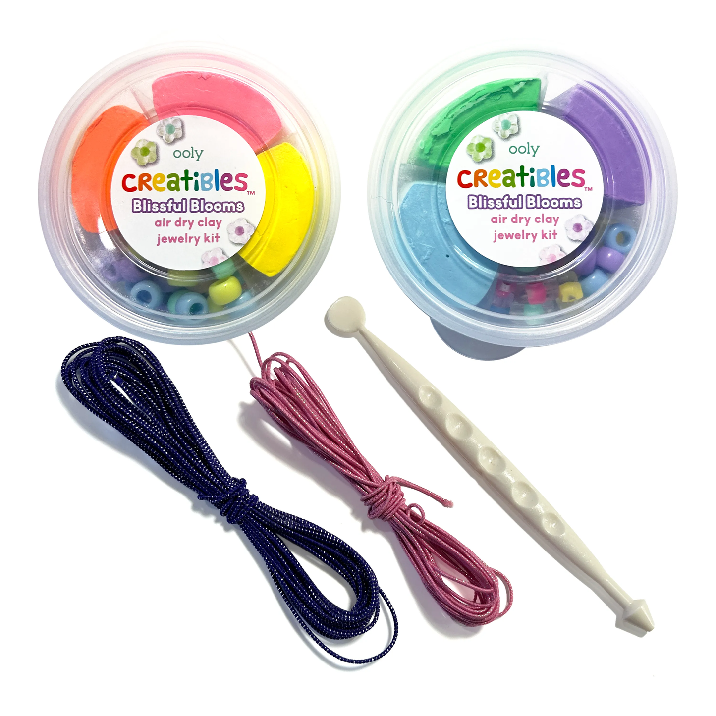 OOLY - Creatibles: Air Dry Clay Jewelry Kit - Blissful Blooms (Set
