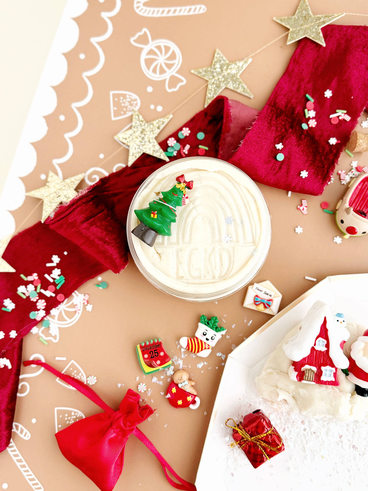 Earth Grown KidDoughs (KidDoughs by EGKD) - Santa's Cottage KidDough Play Kit