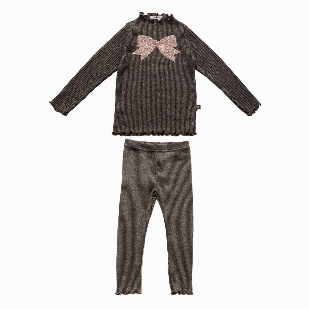 Petite Hailey - Bow Metallic Set: Silver / 18M