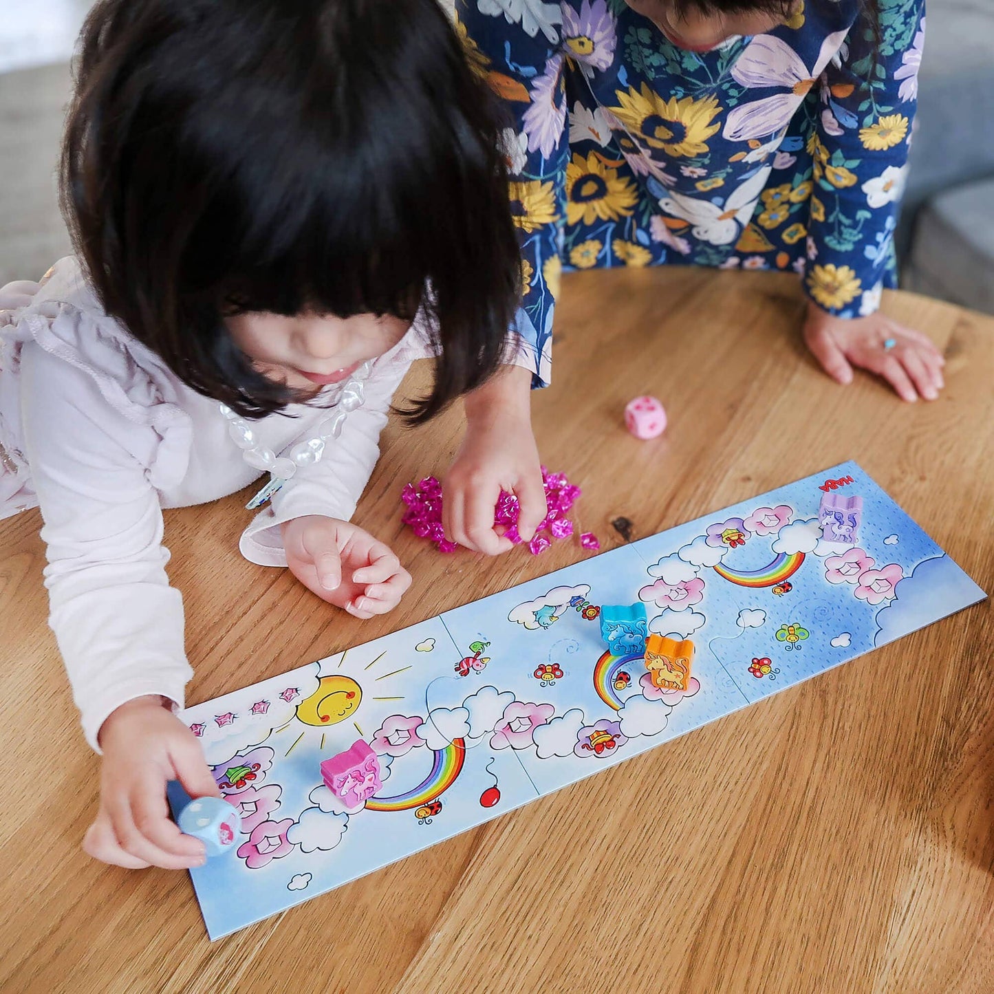 HABA USA - Unicorn Glitterluck – Cloud Crystals Racing Game