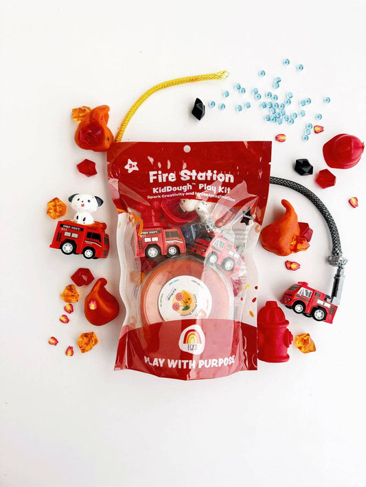 Earth Grown KidDoughs (KidDoughs by EGKD) - Fire Station KidDough Play Kit