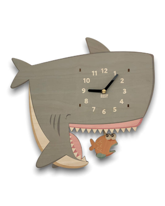 Birch Robot - Crush the Shark Pendulum Clock