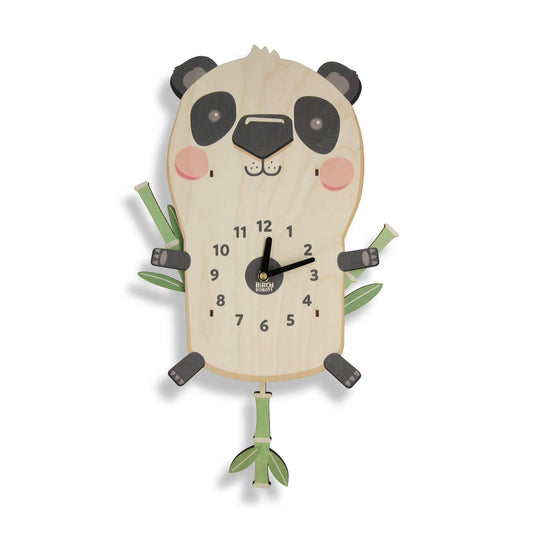 Birch Robot - Jia the Panda Pendulum Clock