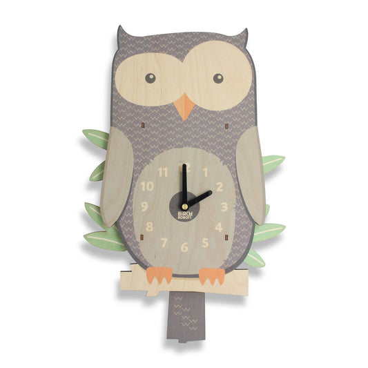 Birch Robot - Smokey the Owl Pendulum Clock