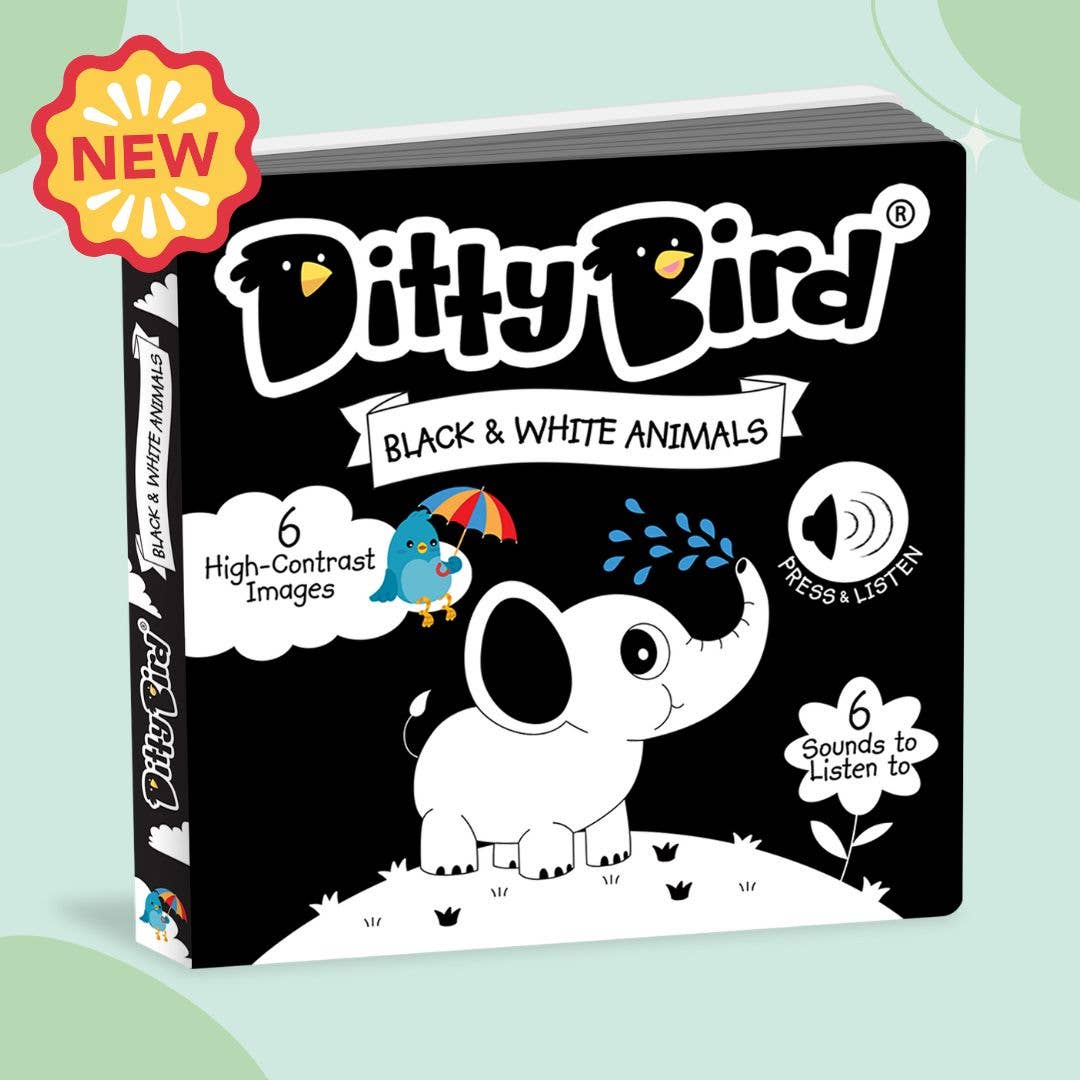 Ditty Bird - Ditty Bird : Black and White Sound book - New born