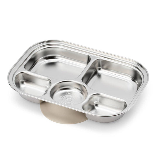 Grosmimi (zezebaebae) - Grosmimi Stainless Steel Food Tray with 5 Compartment: With suction