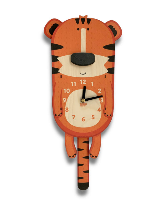 Birch Robot - Rufus the Tiger Pendulum Clock