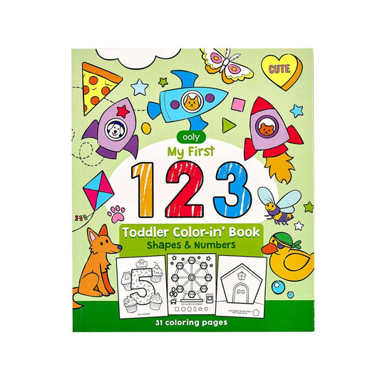 OOLY - 123: Shapes + Numbers Toddler Coloring Book