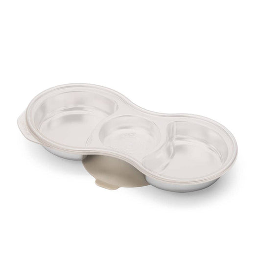 Grosmimi (zezebaebae) - Grosmimi Stainless Steel Food Tray with 3 Compartment: With suction