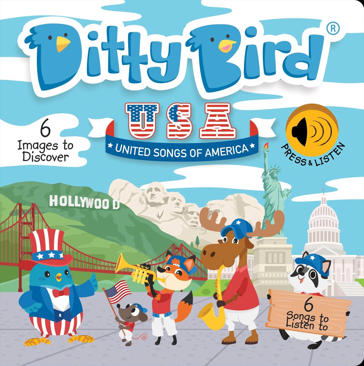 Ditty Bird - Ditty Bird Sound Book 4th July Gift: United songs of America