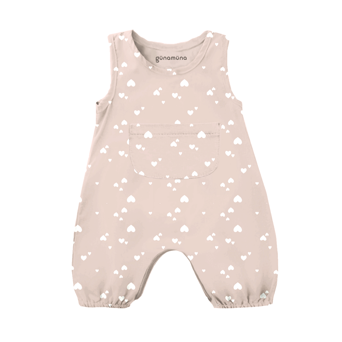 gunamuna - SS24 POCKET ROMPER: 12-18months / sweetheart