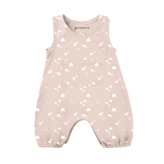 gunamuna - SS24 POCKET ROMPER: 12-18months / sweetheart