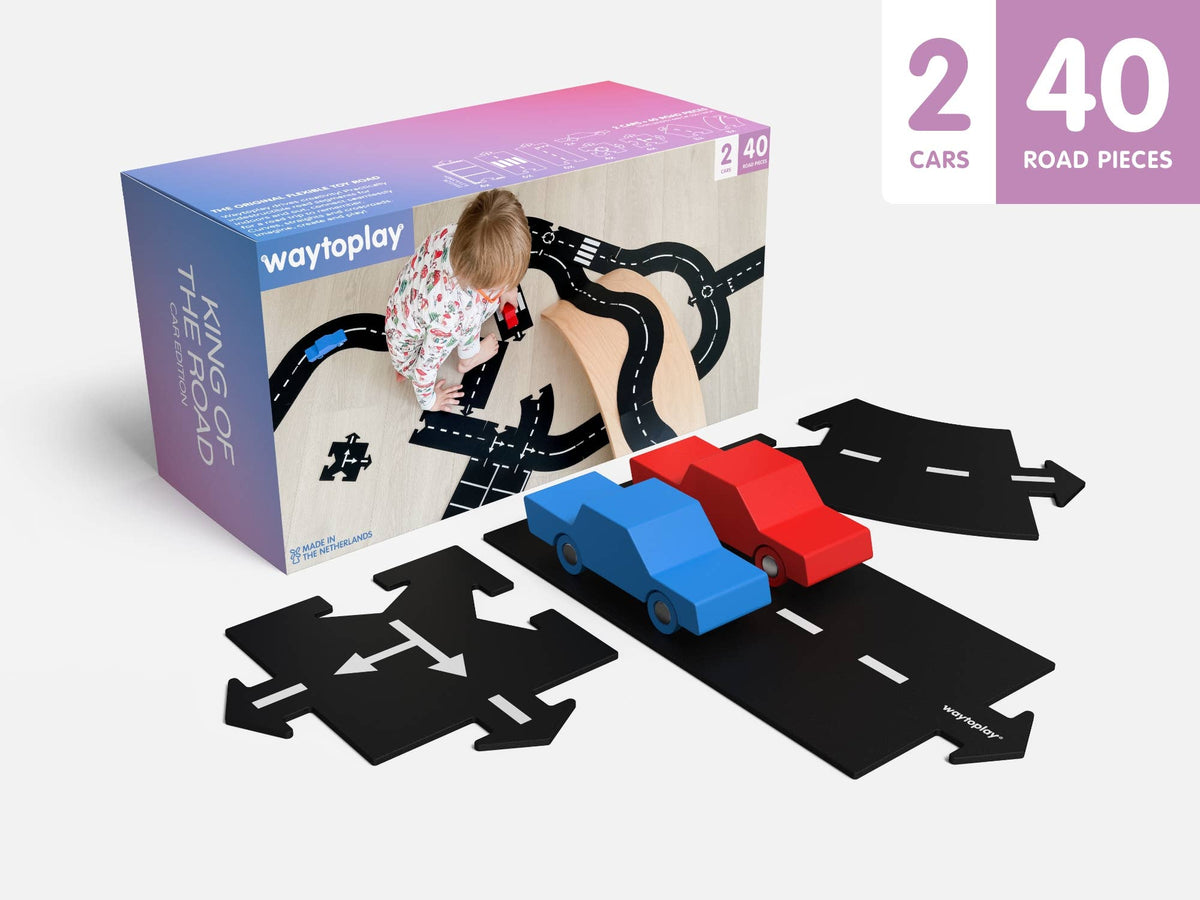 Waytoplay Toys - King of the Road - Extra Long Flexible Toy Road with Cars