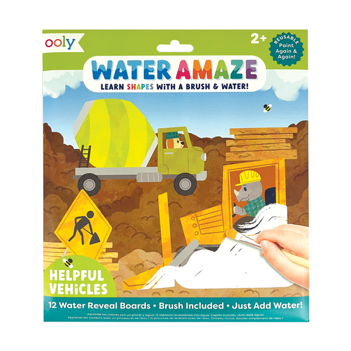 OOLY - Water Amaze Water Reveal Boards - Helpful Vehicles (13 PC Se